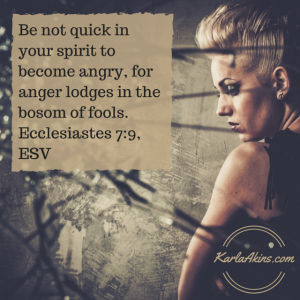 Be not quick in your spirit to become