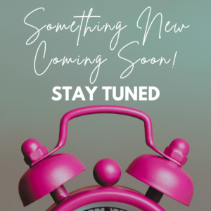 old alarm clock bells half way up the photo. text: something new coming soon stay tuned