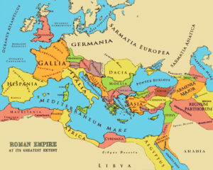 Map of Roman empire during the time of Christ